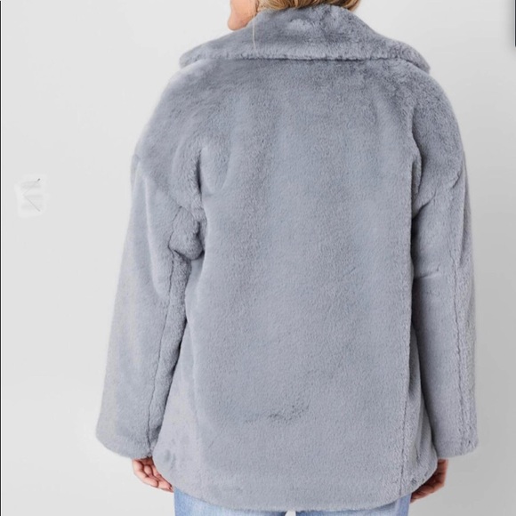 Free People Faux fur Button front Jacket Medium - Picture 13 of 16